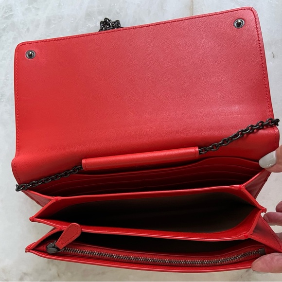 Bottega Veneta Intrecciato Red Woven Leather Clutch Purse - Picture 11 of 14